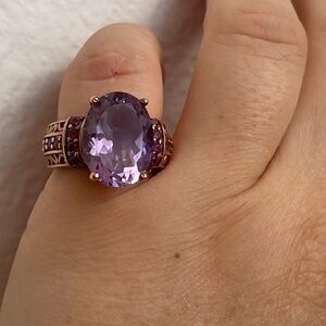 STS Chuck Clemency sterling silver 925 vermeil, gemstone  ring size 6 1/4